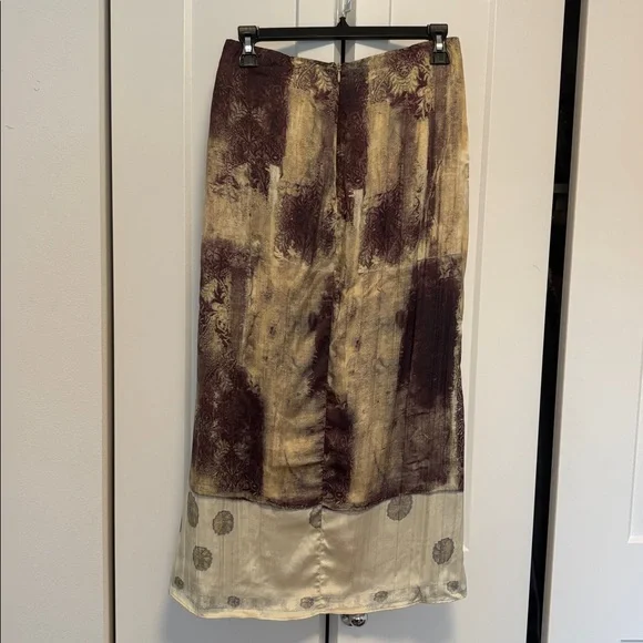 NWT [Massimo Dutti] Luxury Flowing Satin Printed Midi Elastic Skirt Women’s XS - Picture 10 of 15